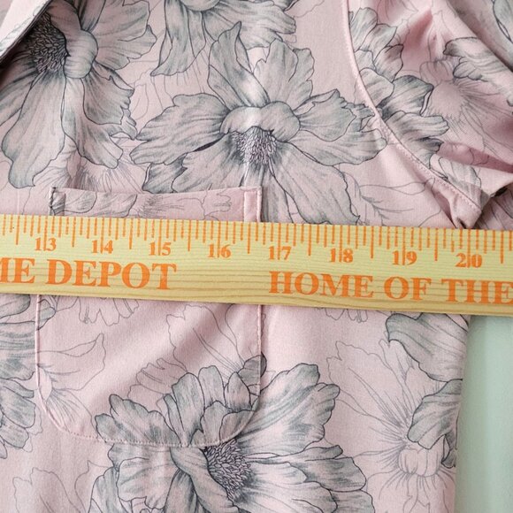 Victoria's Secret Modal Pajama Set Pink Floral Button Long Sleeve 2 piece S Tall - Picture 8 of 16